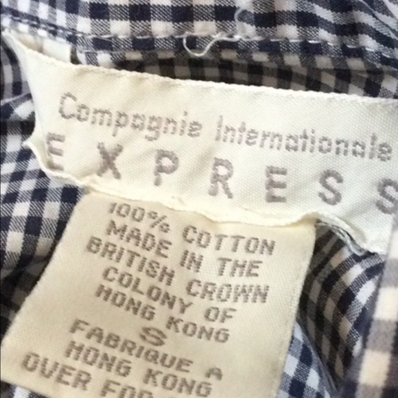 FINAL PRICE Express crop cowboy style tie front button down - Picture 5 of 7